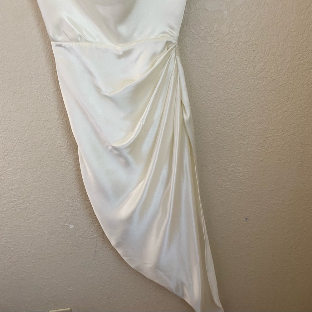 HOUSE OF CB 'Reva' Ivory Satin Balcony Corset Dress /Size XS - Picture 9 of 17